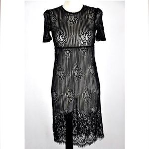 NWT /Zara black lace midi dress.  Size medium. Brand new with tags.